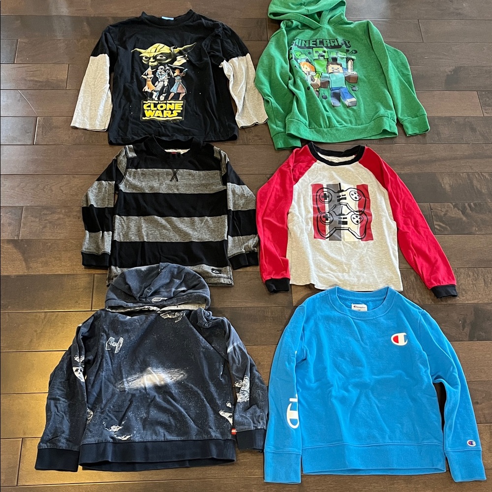 Assorted Kids' Graphic and Logo Sweatshirts 6-8
